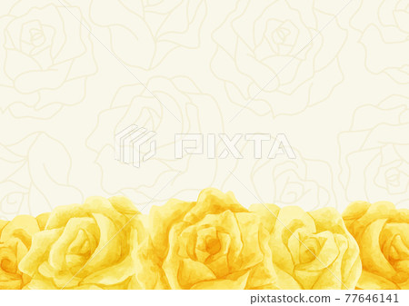 Father's Day watercolor yellow rose frame with background landscape Father's Day watercolor yellow rose frame with background landscape 77646141