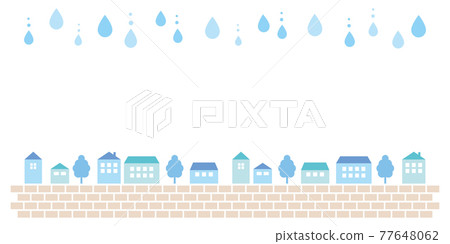 雨和城市景觀框架 雨和城市景觀框架 77648062