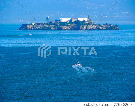 Alcatraz Island, a prison island in San Francisco Bay 77650269
