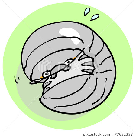Dango Insect A pill bug trying to become a dango in a hurry - Stock Illustration ...