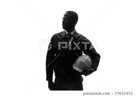 Foreign engineer silhouette 77652452
