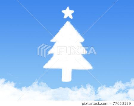 tree cloud by christmas concept 77653159