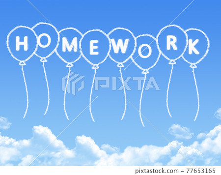 Homework cloud shape 77653165