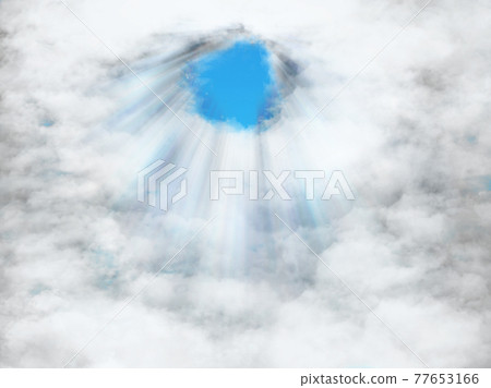 rays of light shining through clouds 77653166