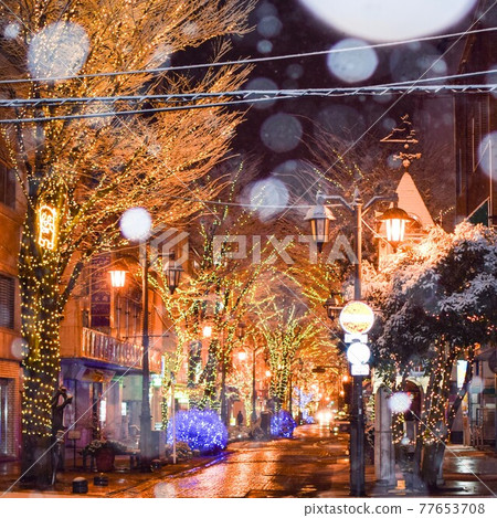 Illuminations of light on Paseo Street Illuminations of light on Paseo Street 77653708