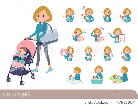 baby, infant, child-rearing - Stock Illustration [77653997] - PIXTA