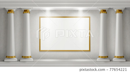 Antique columns set, figured pillars balustrade Antique columns set, figured pillars balustrade 77654221