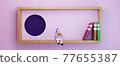 Digital Online Education. 3d of books and woman play mobile about learning on phone, computer. social distance concept. Classroom Online internet network. 77655387