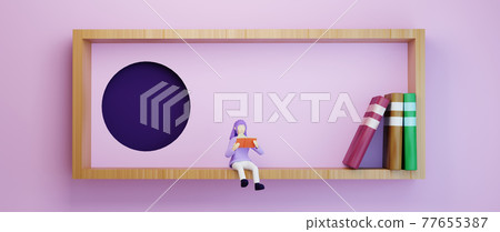 Digital Online Education. 3d of books and woman play mobile about learning on phone, computer. social distance concept. Classroom Online internet network. Digital Online Education. 3d of books and woman play mobile about learning on phone, computer. social distance concept. Classroom Online internet network. 77655387
