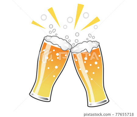 Cheers! Beer glass vector illustration Cheers! Beer glass vector illustration 77655718