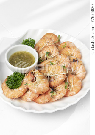 fresh boiled prawns with zesty citrus dipping sauce fresh boiled prawns with zesty citrus dipping sauce 77656020