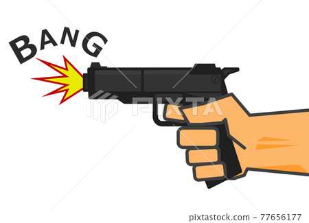 威脅指向武器手槍的插圖 77656177