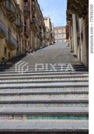 Caltagirone Grand staircase decorated with pottery 77656200