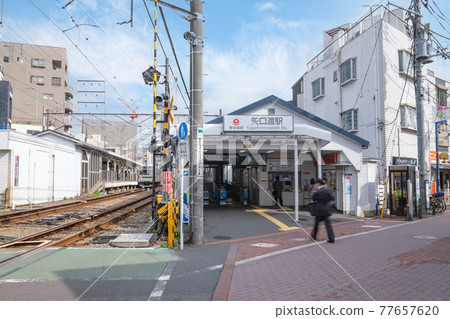 東京都大田區矢口之橋站前的都市風景東急玉川線都市風景 77657620