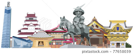 Tohoku famous sightseeing spot set Tohoku famous sightseeing spot set 77658039