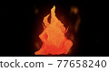 Red flames and sparks 77658240