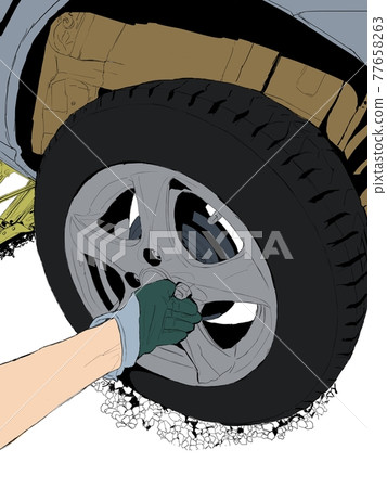 更換輪胎的真實手的簡單說明 1 更換輪胎的真實手的簡單說明 1 77658263