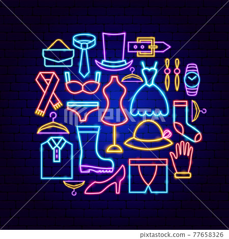 Fashion Clothing Neon Concept 77658326