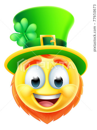 Leprechaun Emoticon Emoji Face Cartoon Icon 77658673