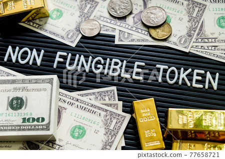 Concept image of NFT nonfungible token Concept image of NFT nonfungible token 77658721