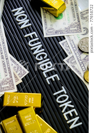 Concept image of NFT nonfungible token Concept image of NFT nonfungible token 77658722