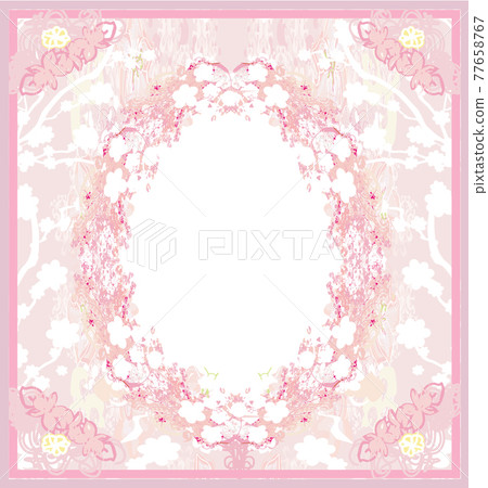 stylish wedding invitation card with vintage ornament frame 77658767