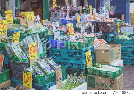 Greengrocer's storefront Image of greengrocer 77658822