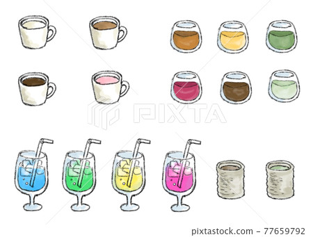 Various drink sets graffiti 77659792