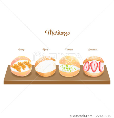 Various maritozzo illustrations - Stock Illustration [77660270] - PIXTA
