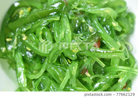 Chukka wakame or seaweed in sesame oil Japanese salad in cup Chukka wakame or seaweed in sesame oil Japanese salad in cup 77662129
