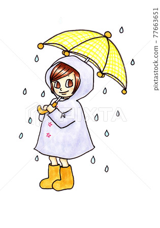 A girl with an umbrella 77663651
