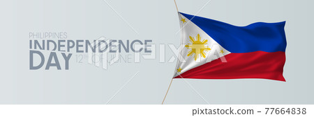 Philippines independence day vector banner, greeting card Philippines independence day vector banner, greeting card 77664838