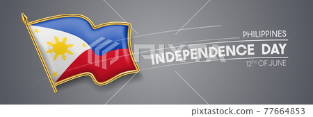 Philippines independence day vector banner, greeting card Philippines independence day vector banner, greeting card 77664853