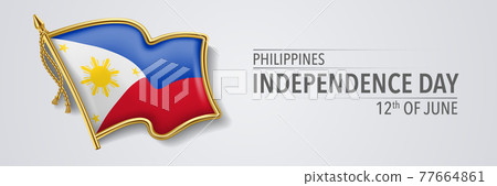 Philippines happy independence day greeting card, banner with template text vector illustration Philippines happy independence day greeting card, banner with template text vector illustration 77664861