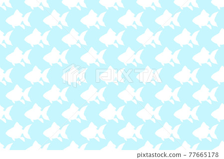 Goldfish silhouette seamless background illustration 77665178