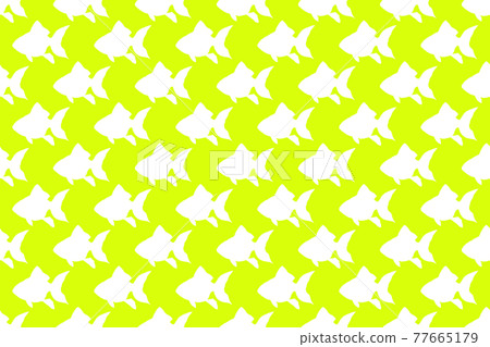 Goldfish silhouette seamless background illustration 77665179