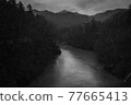 風景 黑白的 黑白 77665413