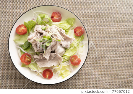 Cold shabu-shabu salad of pork Cold shabu-shabu salad of pork 77667012