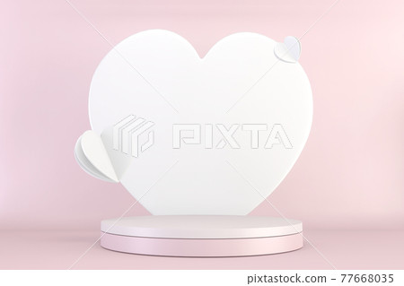 Mock up Minimal pink pedestal design for product show, 3D rendering Mock up Minimal pink pedestal design for product show, 3D rendering 77668035