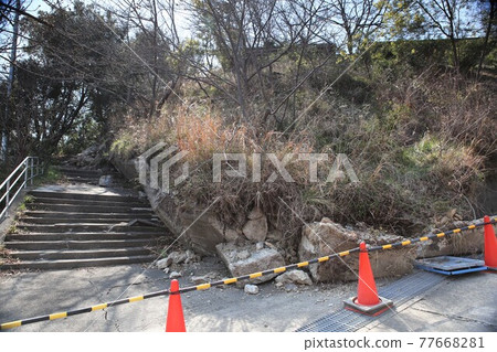 Landslide site Wakaura Wakayama City 77668281