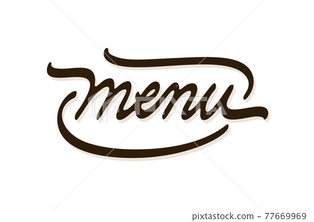 Menu vector lettering-插圖素材 [77669969] - PIXTA圖庫