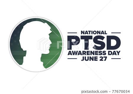 National PTSD Awareness Day. June 27. Holiday concept. Template for background, banner, card, poster 77670034