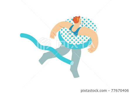 Beach resort activities, modern flat vector illustration 77670406