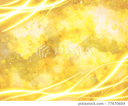 金色背景線閃光-插圖素材[77670609] - PIXTA圖庫