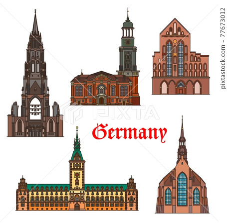 Germany landmarks, Hamburg, Lubeck architecture 77673012