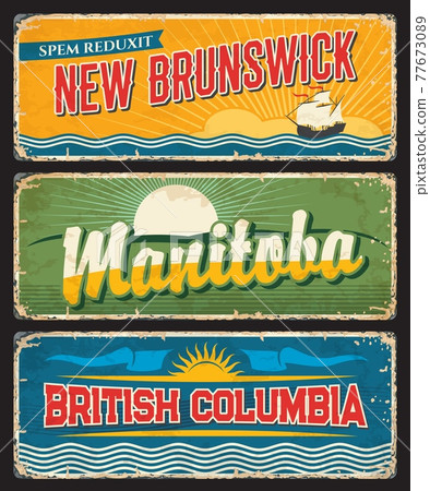New Brunswick, Manitoba, British Columbia plates 77673089