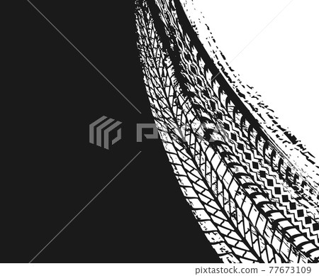 Motorsport vector background with car tires traces Motorsport vector background with car tires traces 77673109