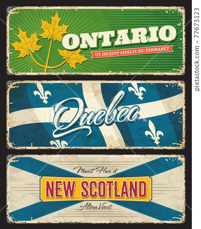 Ontario, Quebec and New Scotland, Canada provinces 77673123