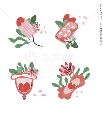 Period Power. Set of menstruation, period,... - Stock Illustration ...