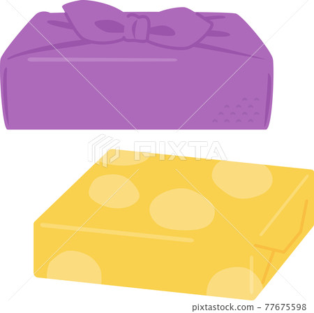 Furoshiki wrapping box, confectionery fold, souvenir 77675598